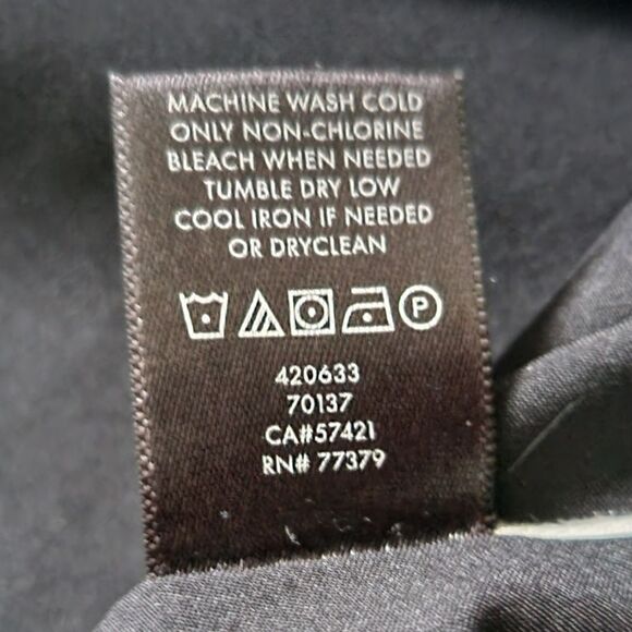 Ann Taylor Poppy Floral High Neck Criss Cross Back Midi Dress in Black - Picture 12 of 12